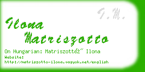 ilona matriszotto business card